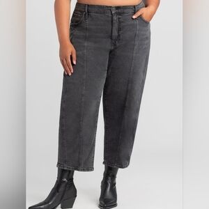 Jessica Simpson Women's Plus Myrtle Barrel Leg Acid Wash Jeans Size 22W New
